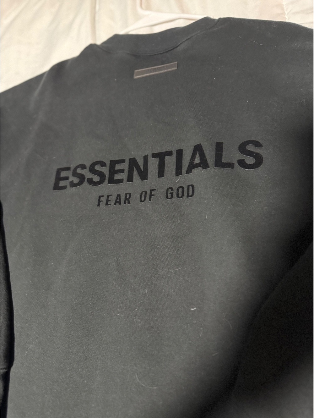 Fear of God Essentials Black Crewneck Sweatshirt Size Large
